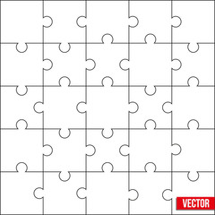 Sample of square puzzle blank template or cutting guidelines.