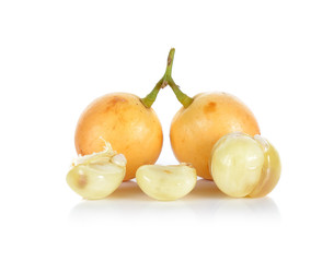 Mafai or Baccaurea ramiflora isolated on white background