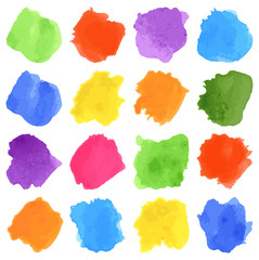 Wasserfarben Pinselstriche auf Weiß 