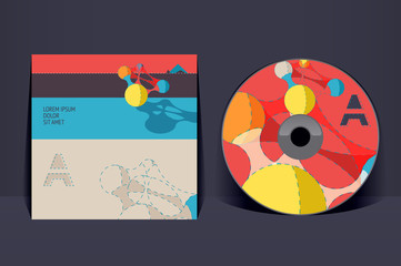 CD cover design template. EPS 10 vector, transparencies used