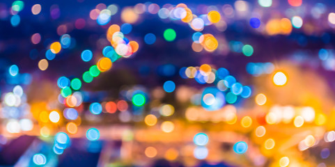 blur lights from Chiang Mai, Thailand for background usage .
