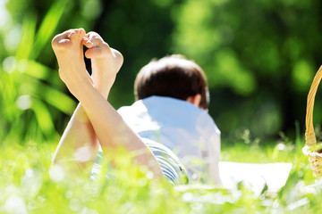 Boy in park