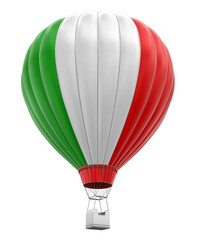 Hot Air Balloon with Italian Flag (clipping path included)