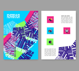 Flyer, leaflet, booklet layout. Editable design template. A4 2-f