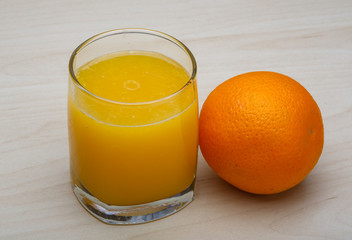 Fototapeta na wymiar Fresh orange juice