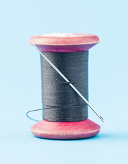 Bobbins with sewing thread