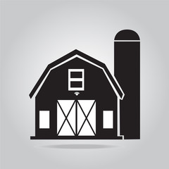 Building, barn icon illustration © kheat