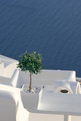 Patio in Santorini, Greece