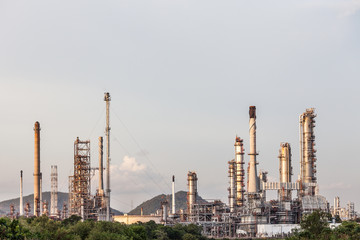 Oil Refinery plant Industry in field at Chonburi Thailand