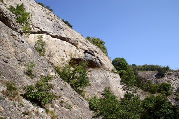 View of the rock in a sunny day