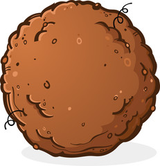Ball of Dirt, Manure  or Poop Cartoon