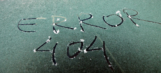 picture of a frost surface with text erorr 404