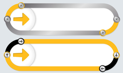 Fototapeta premium Two abstract frames for your text and arrow