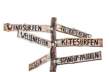 Fototapeta premium Wassersport Schilder