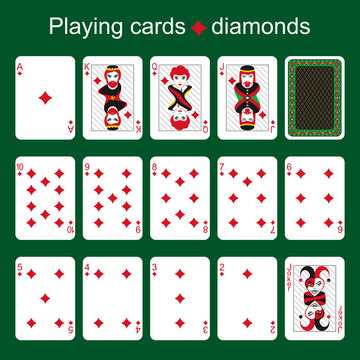 Playing cards. Diamonds