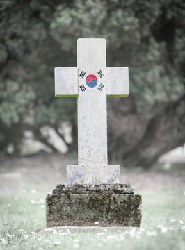 Gravestone in the cemetery - South Korea