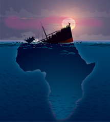 Afrique - Émigration
 - obrazy, fototapety, plakaty