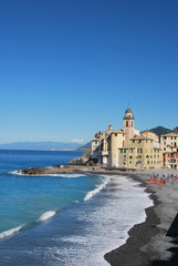 Fototapeta na wymiar Camogli e promontorio di Portofino
