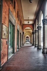 arcade in Bologna, Italy