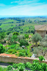 tuscany countryside on a clear day