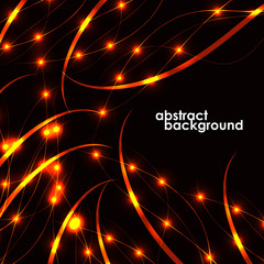 Abstract background in the futuristic design, lines with a glow