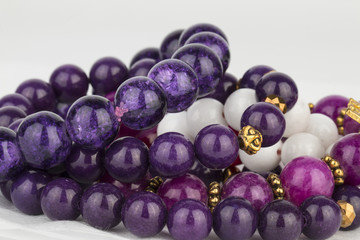 Homemade bead jewelry - Stock Image.