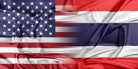 Obraz premium USA and Thailand