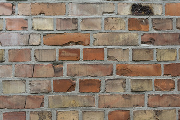 aged red brick wall texture background