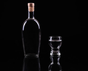 Stack of tequila on fire