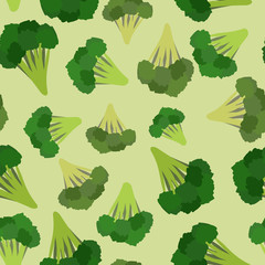Broccoli seamless pattern. Green broccoli von vector vegetable