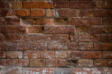 Texture. Brick. Wall. A background with attritions and cracks