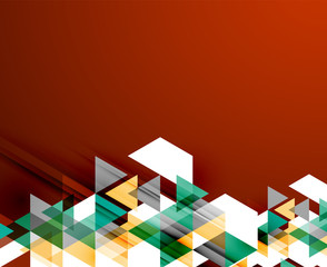 Triangle pattern composition, abstract background with copyspace