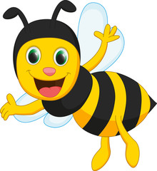 happy bee cartoon