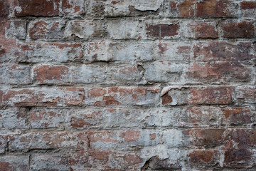 Texture. Brick. Wall. A background with attritions and cracks