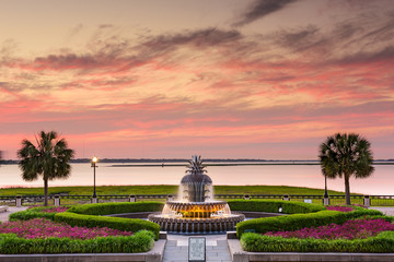 Naklejka premium Charleston, Karolina Południowa, USA w Waterfront Park.