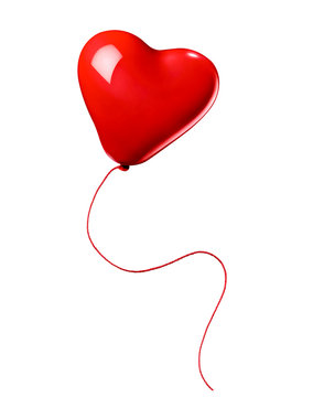 red balloon heart shape love valentine day