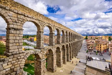 Fotobehang Rudnes Segovia Aqueduct