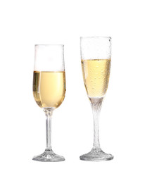 Red wine glass isolated on white background