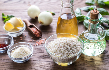 Risotto ingredients