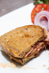 bacon and cheese sandwich