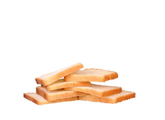 sliced bread isolated on white background