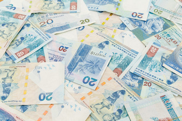 Background of Hong Kong twenty dollar bills