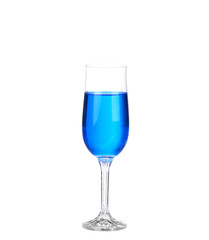 Blue Cocktail Drink on a white background