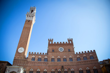 Fototapeta premium Palazzo Pubblico e Torre del Mangia