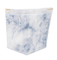 Denim back pocket