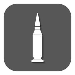 The bullet icon. Weapon symbol. Flat