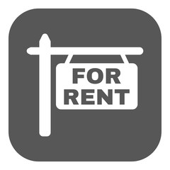 The for rent icon. Rent symbol. Flat