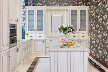 luxury kitchen interior and decoration