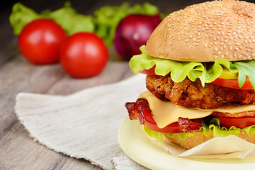 Homemade tasty sandwich