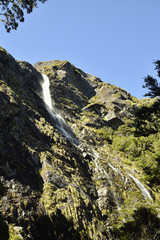 Routeburn waterfall, New Zealand
